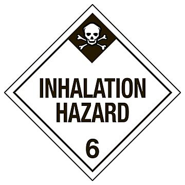 D.O.T. Placard - "Inhalation Hazard 6", Tagboard