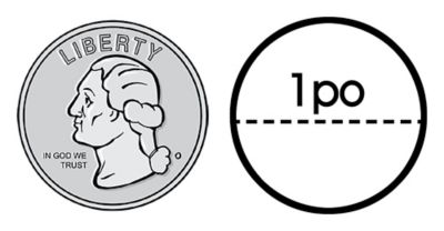 Étiquettes adhésives de 1 po