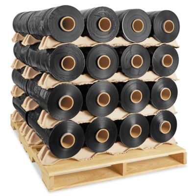 Uline Machine Length Stretch Film Skid Lot - Cast, 80 gauge, 20" x 6,000', Black Opaque S-6144S