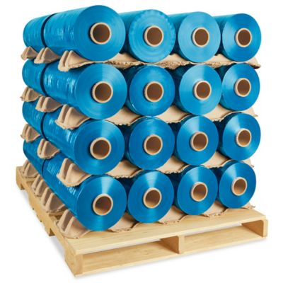 Uline Machine Length Stretch Film Skid Lot - Cast, 80 gauge, 20" x 6,000', Blue S-6146S