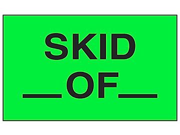 Etiqueta Adhesiva "Skid __ of __" - 3 x 5"