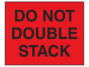 Jumbo Etiquetas Adhesivas para Protección de Tarimas - "Do Not Double Stack", 8 x 10"