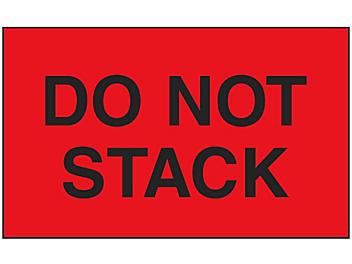 "Do Not Stack" Label - 3 x 5" S-6170
