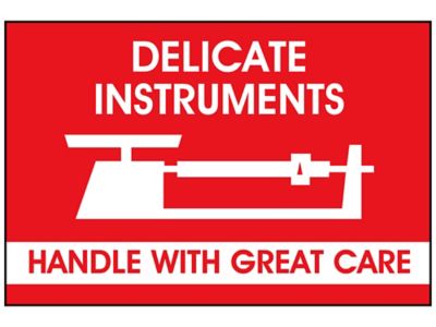 "Delicate Instruments/Handle with Great Care" Label - 2 x 3"