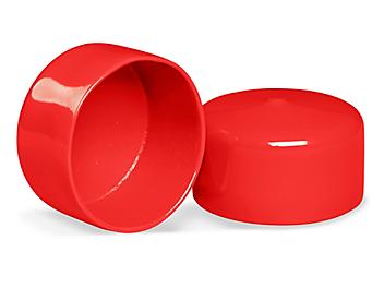 Clear Tube End Caps - 2", Red S-6217