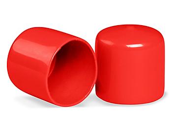 Clear Tube End Caps - 1 1/2", Red S-6224