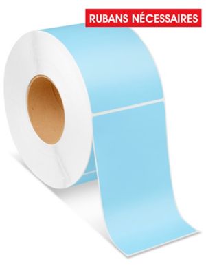 Industrial Thermal Transfer Labels - Blue, 4 x 6 1/2", Ribbons Required S-6255BLU