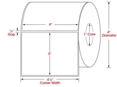 Desktop Direct Thermal Labels - 4 x 3