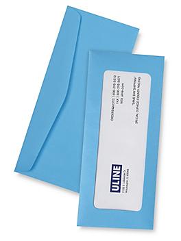 Full View Window Envelopes - 4 1/8 x 9 1/2", Blue S-6291BLU