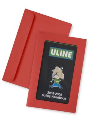 Full View Window Envelopes - 6 x 9", Red S-6292R