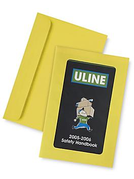 Full View Window Envelopes - 6 x 9", Yellow S-6292Y