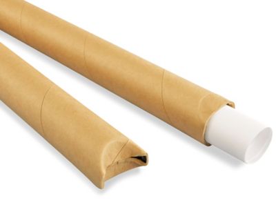 Mailing Tubes with End Caps - 3 x 24, .070 Thick, Green - ULINE - Carton of 25 - S-8106GRN