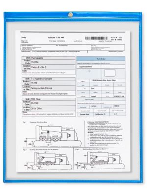 Job Ticket Holders - 15 x 18", Neon Blue S-6414BLU