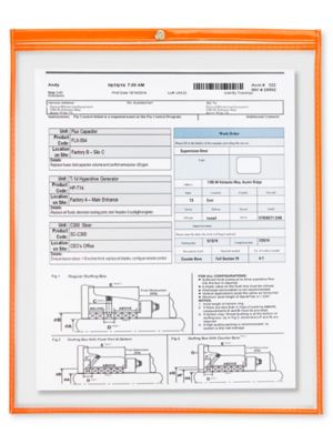 Job Ticket Holders - 15 x 18", Orange S-6414O