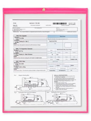 Job Ticket Holders - 15 x 18", Pink S-6414P