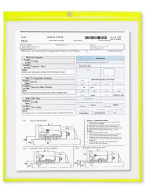 Job Ticket Holders - 15 x 18", Yellow S-6414Y