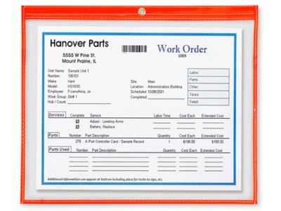 Job Ticket Holders - 15 x 12", Red S-6415R