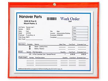 Job Ticket Holders - 15 x 12", Red S-6415R