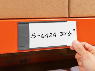 C-Channel Magnetic Warehouse Card Holders - 3 x 6" S-6424