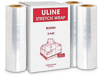 Uline Stretch Wrap - Blown, 80 gauge, 18" x 1,500' S-642