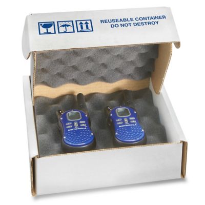 8 x 8 x 2 3/4" Charcoal Foam Shippers S-6439
