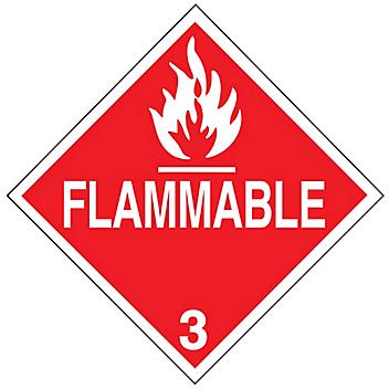 D.O.T. Placard - "Flammable"