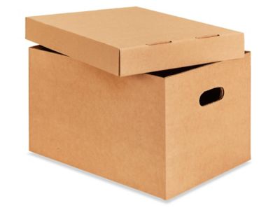 Economy Storage File Box with Lid - 15 x 12 x 10 S-6521 - Uline