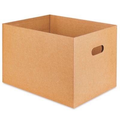 Storage File Boxes With Attached Lid, 15 x 12 x 10