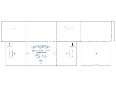 Boîte à diviser – 15 x 9 x 3 po, bleu - ULINE Canada