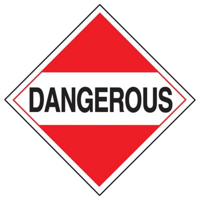 D.O.T. Placard - "Dangerous", Tagboard S-652T