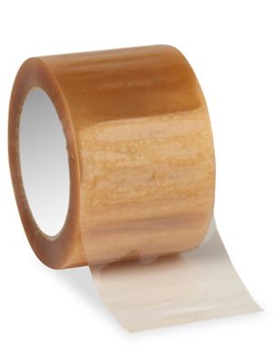 Natural Rubber Adhesive Tape - Polypropylene, 3" x 110 yds, 1.6 Mil, Clear S-6532