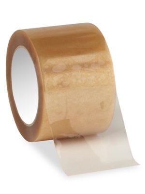 Natural Rubber Adhesive Tape - Polypropylene, 3" x 110 yds, 1.7 Mil, Clear S-6534