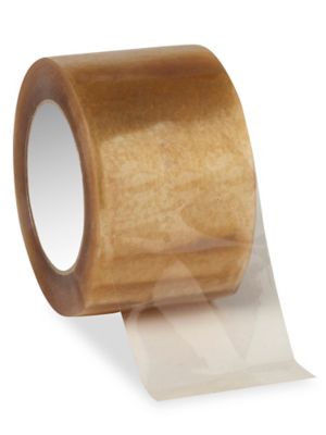 Natural Rubber Adhesive Tape - Polypropylene, 3" x 110 yds, 2.3 Mil, Clear S-6536