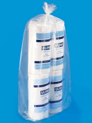 2 Mil Drawstring Bags 16 x 24, Clear - ULINE - Carton of 500 - S-11056