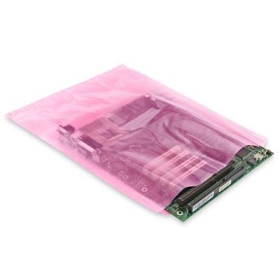 Anti Static Poly Bags｜Pink & Black Flat PE Bags Supplier