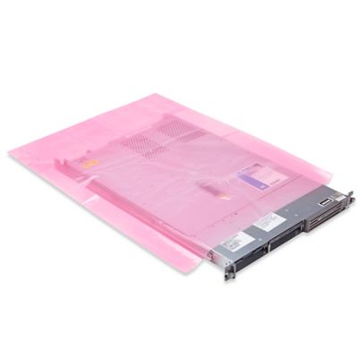 4 x 8 4 mil Pink Anti-Static Zipper Bag, 1000 per Case