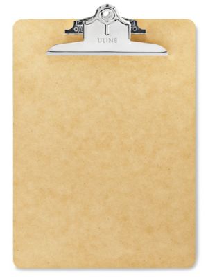 flor carbón Inaccesible Tabla de Cartón Prensado con Clip - Carta S-6615 - Uline