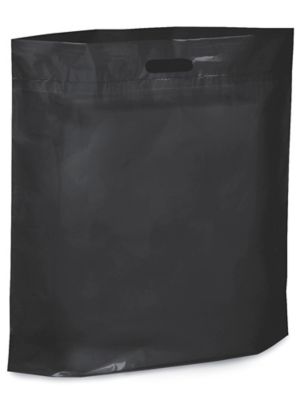 Die Cut Handle Bags - 20 x 20 x 5, Black S-6639BL - Uline