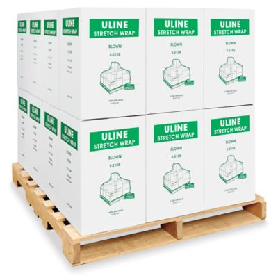Uline Stretch Wrap Skid Lot - Blown, 90 gauge, 18" x 1,500' S-6670