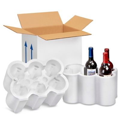 Cajas para Envíos de Botellas de Vino - Paquete para 2 Botellas S-5810 -  Uline