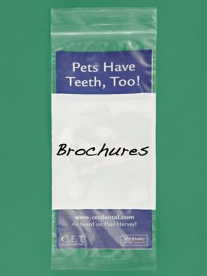 4 x 10" 2 Mil White Block Reclosable Bags S-6737