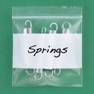 5 x 5" 2 Mil White Block Reclosable Bags S-6738