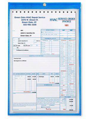 Job Ticket Holders - 11 x 17", Neon Blue S-6766BLU