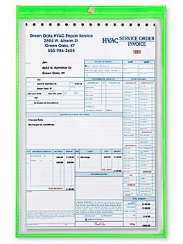 Job Ticket Holders - 11 x 17", Green S-6766G