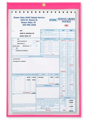 Job Ticket Holders - 11 x 17", Pink S-6766P