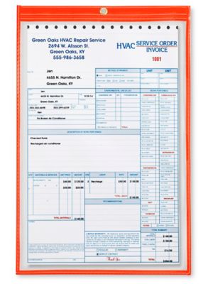 Job Ticket Holders - 11 x 17", Red S-6766R