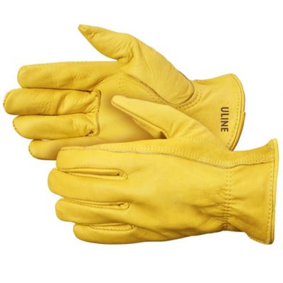 XL Men's Leather Work Gloves - Insulated - UnoClean