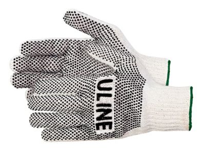 PVC Dot Knit Gloves - Double-Sided, Black, XL S-6778BL-X