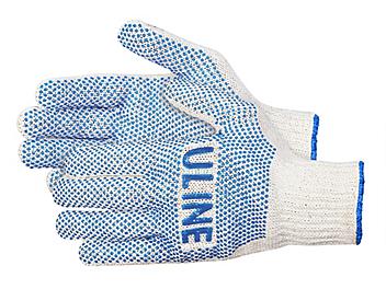PVC Dot Knit Gloves - Double-Sided, Blue, Medium S-6778BLU-M