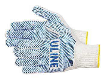 PVC Dot Knit Gloves - Double-Sided, Blue, Small S-6778BLU-S
